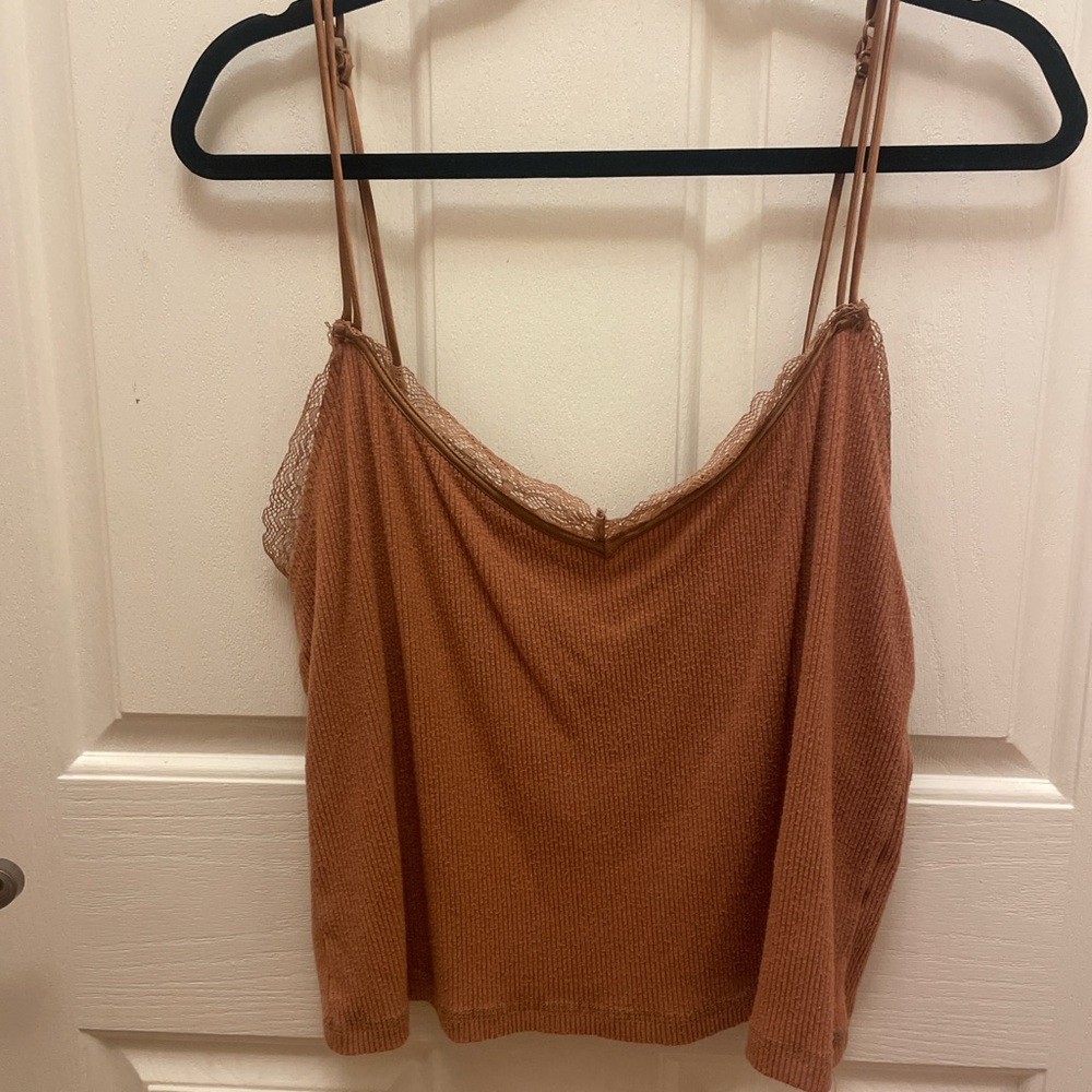 Bohme Terracotta Lace Cami Top